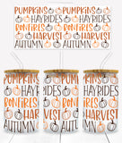 Words Autumn - UVD 52 - 16 oz Glass Cup Wrap