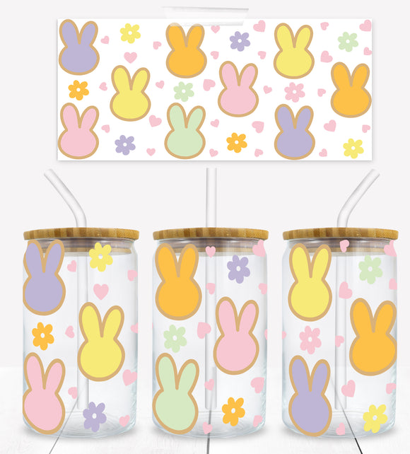 Easter Bunny - UVD 60 - 16 oz Glass Cup Wrap