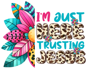 UVD 67 I'm just here trusting Jesus - Single Decal - 5" x 4"