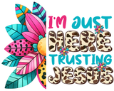 UVD 67 I'm just here trusting Jesus - Single Decal - 5" x 4"