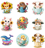 UVD 94 Cup Animals 2 - Premium UV Decal Pack - Set of 9 High-Quality Designs
