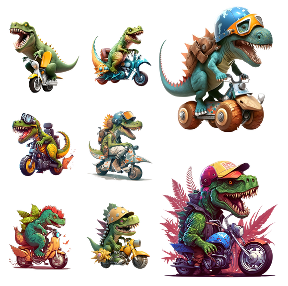 UVD 95 Dinosaur 1 - Premium UV Decal Pack - Set of 8 High-Quality Designs