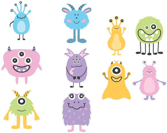 UVD 97 Monsters - Premium UV Decal Pack - Set of 10 High-Quality Designs