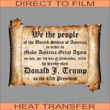 We The People Elect | Ready to Press Heat Transfer 10" x 7.8"