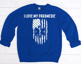 I Love My Paramedic | Ready to Press Heat Transfer  11" x 10.8"