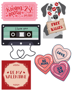 UVD 113 Valentine UV Decal Pack - Set of 5 High-Quality Designs