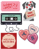 UVD 113 Valentine UV Decal Pack - Set of 5 High-Quality Designs