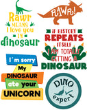 UVD 118 Dinosaurs UV Decal Pack - Set of 5 High-Quality Designs