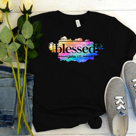 SB71 Blessed John 1:16 | Ready to Press Heat Transfer 10.5