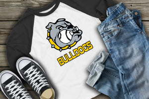 SB146 BULLDOG BASEBALL | Ready to Press Heat Transfer 8.2" X  9.5"