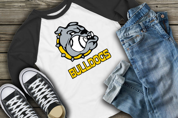 SB146 BULLDOG BASEBALL | Ready to Press Heat Transfer 8.2