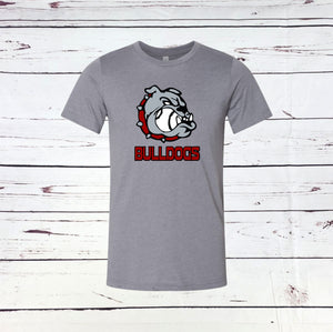 SB145 Bulldog Baseball Red | Ready to Press Heat Transfer 8.2" X  9.5"