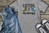 Camping is my Therapy  | Ready to Press Heat Transfer 9.5" x  7.7"