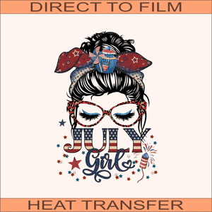 July Girl - USA | Ready to Press Heat Transfer 9" x 12.5"