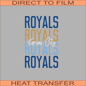 Kansas City Royals Colors | Ready to Press Heat Transfer 8" x 10"