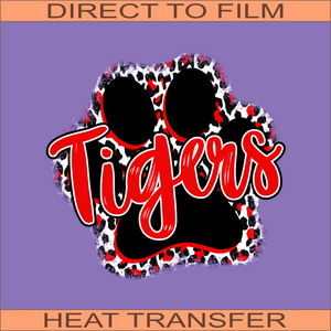 Leopard Tiger Paw | Ready to Press Heat Transfer 9" x 8.6"