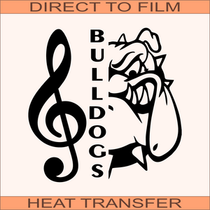 Bulldogs Band LT77 | Ready to Press Heat Transfer 10" x 10"