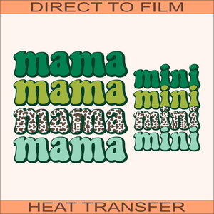 St Pats Mama & Mini | Ready to Press Heat Transfer | 9" x 9" and 5" x 7"