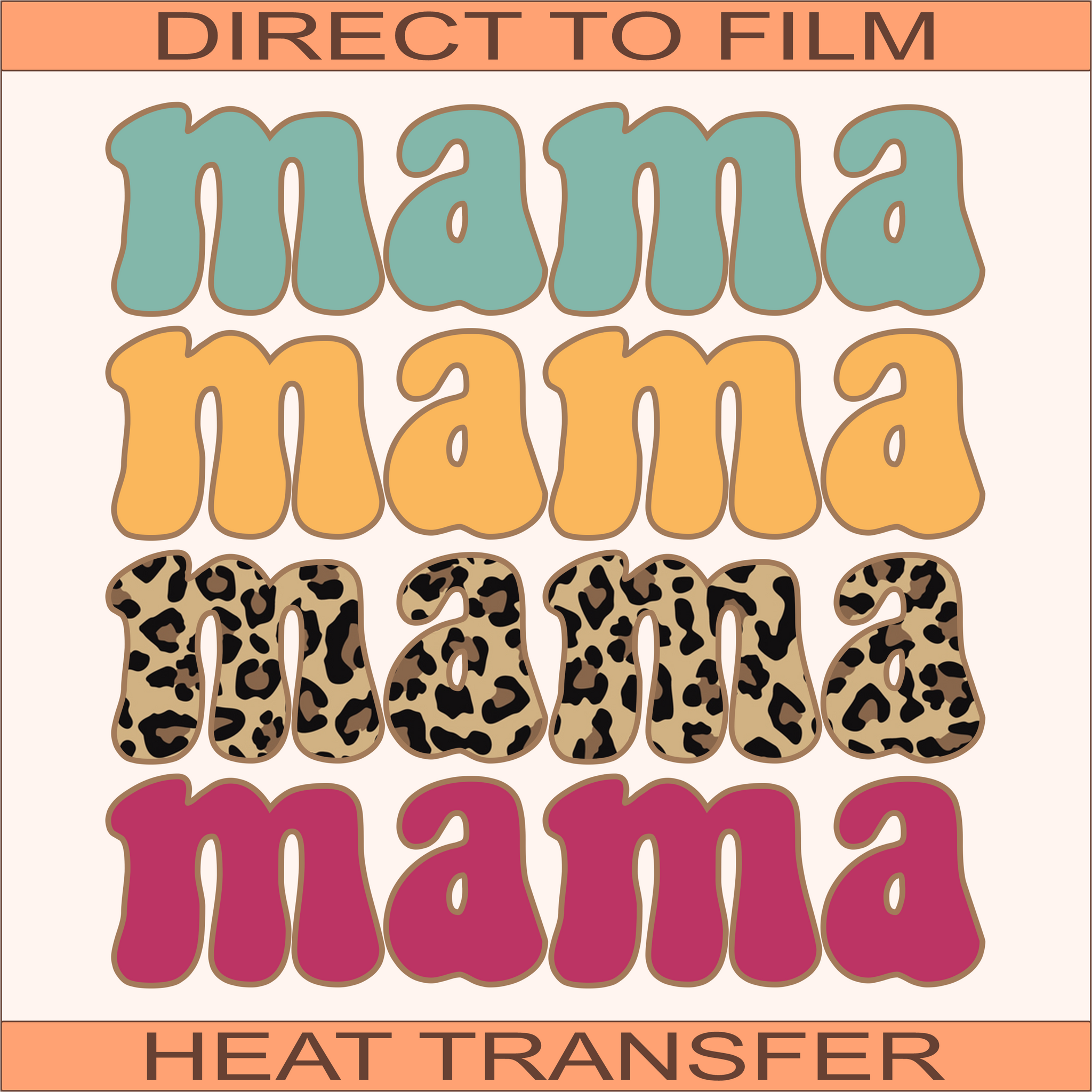  American Mama Sublimation Transfer Ready to Press Full