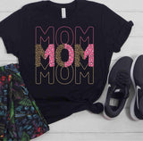 Mom Mom Mom | Ready to Press Heat Transfer  9.5" x 9.2"