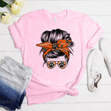 Panthers Messy Bun | Ready to Press Heat Transfer 9.5" x 99"