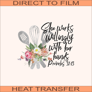 Proverbs Wm Chef  | Ready to Press Heat Transfer 9.5" x  7.2"