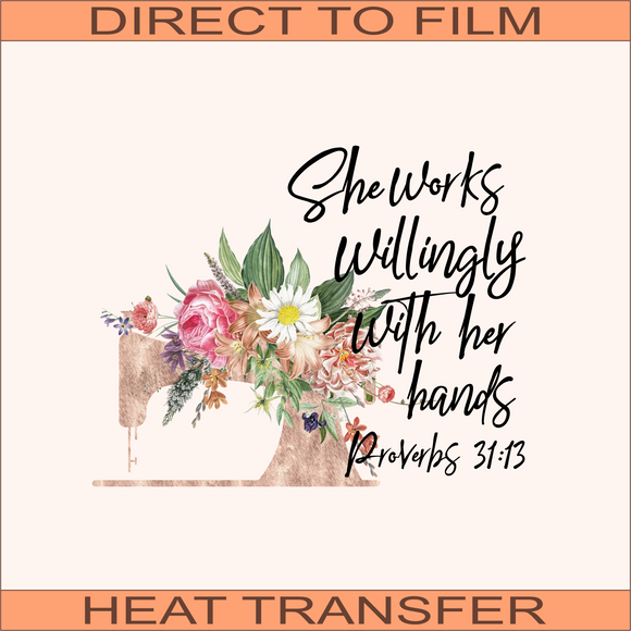 Proverbs Wm Sewing  | Ready to Press Heat Transfer 7.5