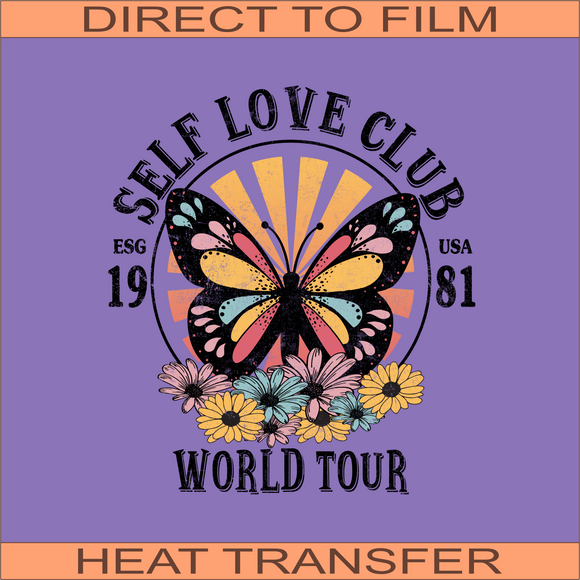 Self Love Club | Ready to Press Heat Transfer 9.5