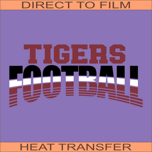 W115 - Tigers Football  | Ready to Press Heat Transfer 10" x 4.7"